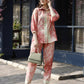 Red & Cream Rayon Paisley Printed Top with Matching Bottom - Eesha - Swadesiicart