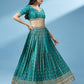 House of Panchhi Green Pure Georgette Sequins Embroidered Lehenga | Swadesiicart