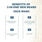 Glamveda 2 In 1 Beard Face Wash - Swadesiicart
