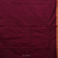 Wine Paithani Silk Handloom Saree with Pallu and Triple Muniya Border Design - Global Threads | Swadesiicart