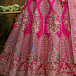 House of Panchhi Pink Pure Silk Moti & Zarkan heavy embroidery Lehenga choli & Dupatta | Swadesiicart