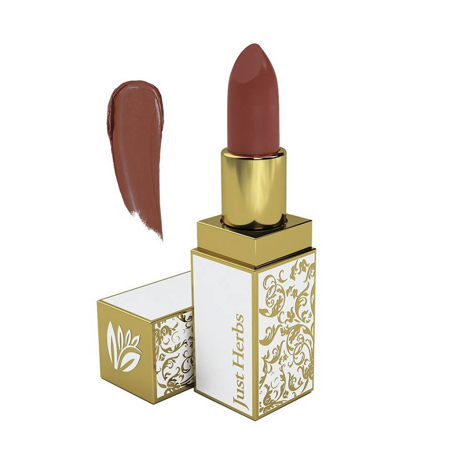 Just Herbs Herb Enriched Ayurvedic Lipstick( Nikita-16-caramel-Medium-Bro) (4.2 Gm) - Swadesiicart