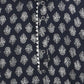 Ahalyaa Navy Blue Poly Rayon Silver Foil Print Kids Kurta Churidar Set For Boys | Swadesiicart