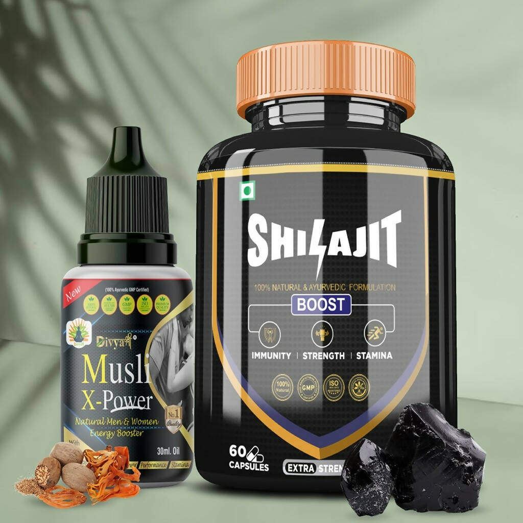 Divya Shree SJ Capsule & Musli X-Power Oil Combo - Swadesiicart