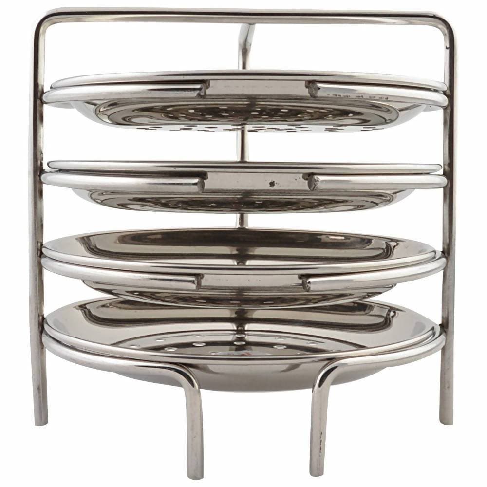 Jain Stainless Steel Small Idiappam Stand - 4 Plates - Swadesiicart