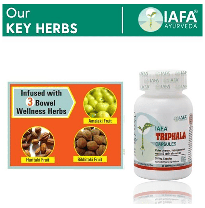 Iafa Ayuveda Triphala Veg Capsules | Swadesiicart