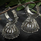 Mominos Fashion Johar Kamal Oxidised Black-Plated With Ghungroo Jhumkas - Swadesiicart