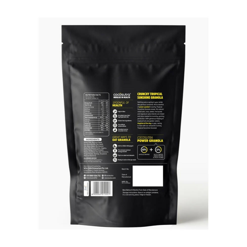 Cocosutra Crunchy Tropical Sunshine Breakfast Granola - Swadesiicart