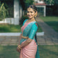 DEIANA'S Beautiful Designer Golden zari Soft Lichi Silk Saree - Peach - Swadesiicart