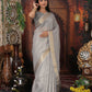 Shree Shyam Fashion Organza Gray Saree