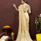 Lorenvalley Fashion Cream Cotton Woven Design with Zari Weaving Design Saree - Swadesiicart