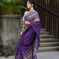 Beatitude Violet Cotton Handloom Saree