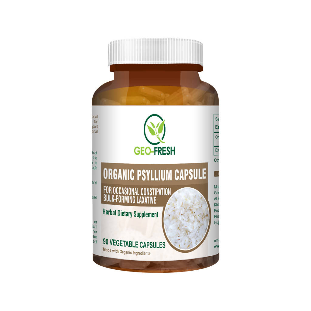 Geo-Fresh Organic Psyllium Capsules | Swadesiicart
