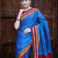 Very Much Indian Handloom Cotton Viscose Ilkal Saree - Royal Blue | Swadesiicart