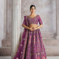 Kesar Fab Purple Banarasi Silk Hand_Woven Lehenga | Swadesiicart