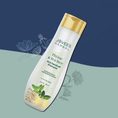 Jovees Thyme & Tea Tree Anti Dandruff Shampoo For All Hair Types - Swadesiicart