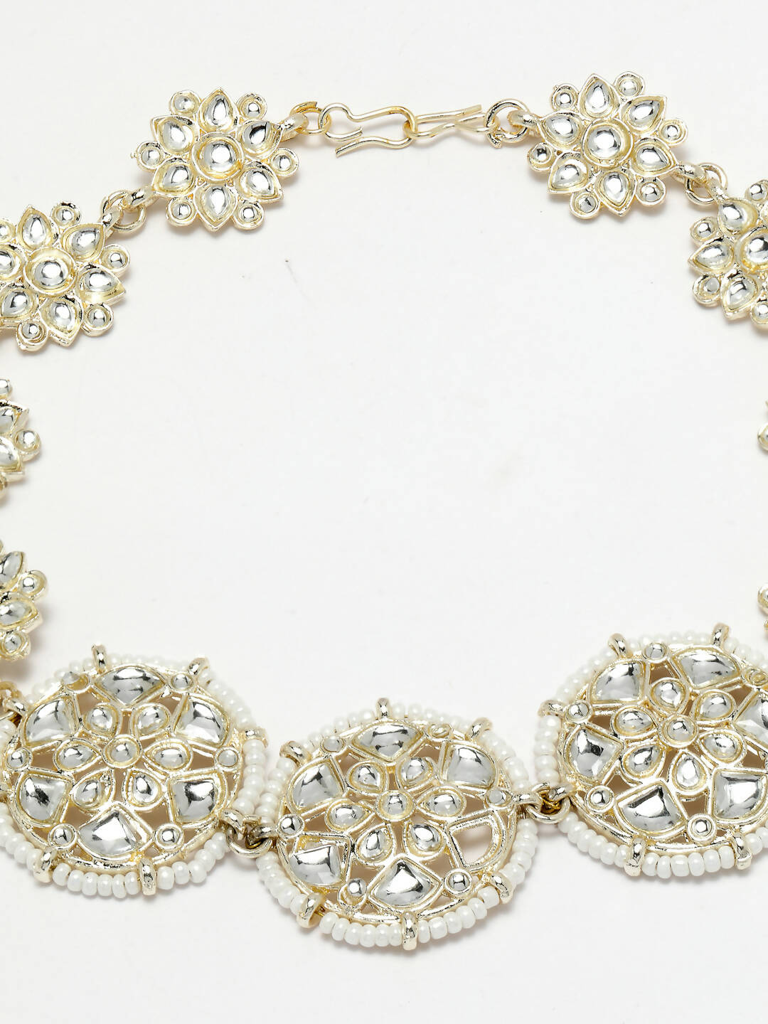 NVR Women's Gold-Polished Traditional Trending Matha Patti | Swadesiicart