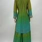 Lorenvalley Fashion Green and Teal Chinon Embroidery With Sequince Work Salwar Kameez Stitched | Swadesiicart