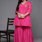 Ahalyaa Women's Traditional Wear Co-ords - Pink - Swadesiicart