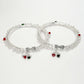 NVR Women's Set of 2 Silver-Plated Kada Anklets - Swadesiicart