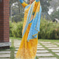 Vamsee Srivani Chikankari Yellow Organza Silk Saree - Swadesiicart