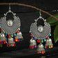 Mominos Fashion Johar Kamal Women's Oxidised Multicolour Earrings - Mominos Fashion
