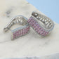 Pink Hoops Earrings- Ruby Raang | Swadesiicart