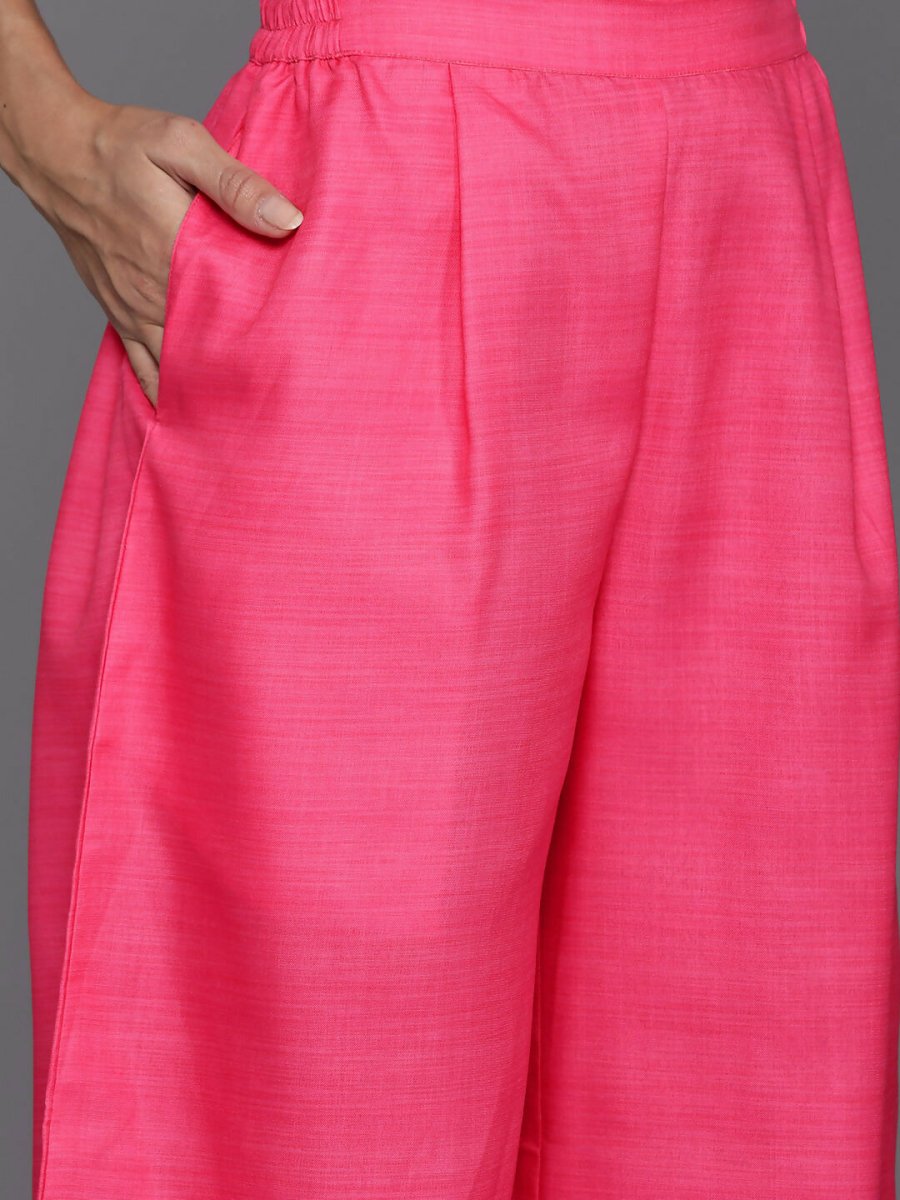 Ahalyaa Women's Traditional wear Kurta Set - Pink | Swadesiicart