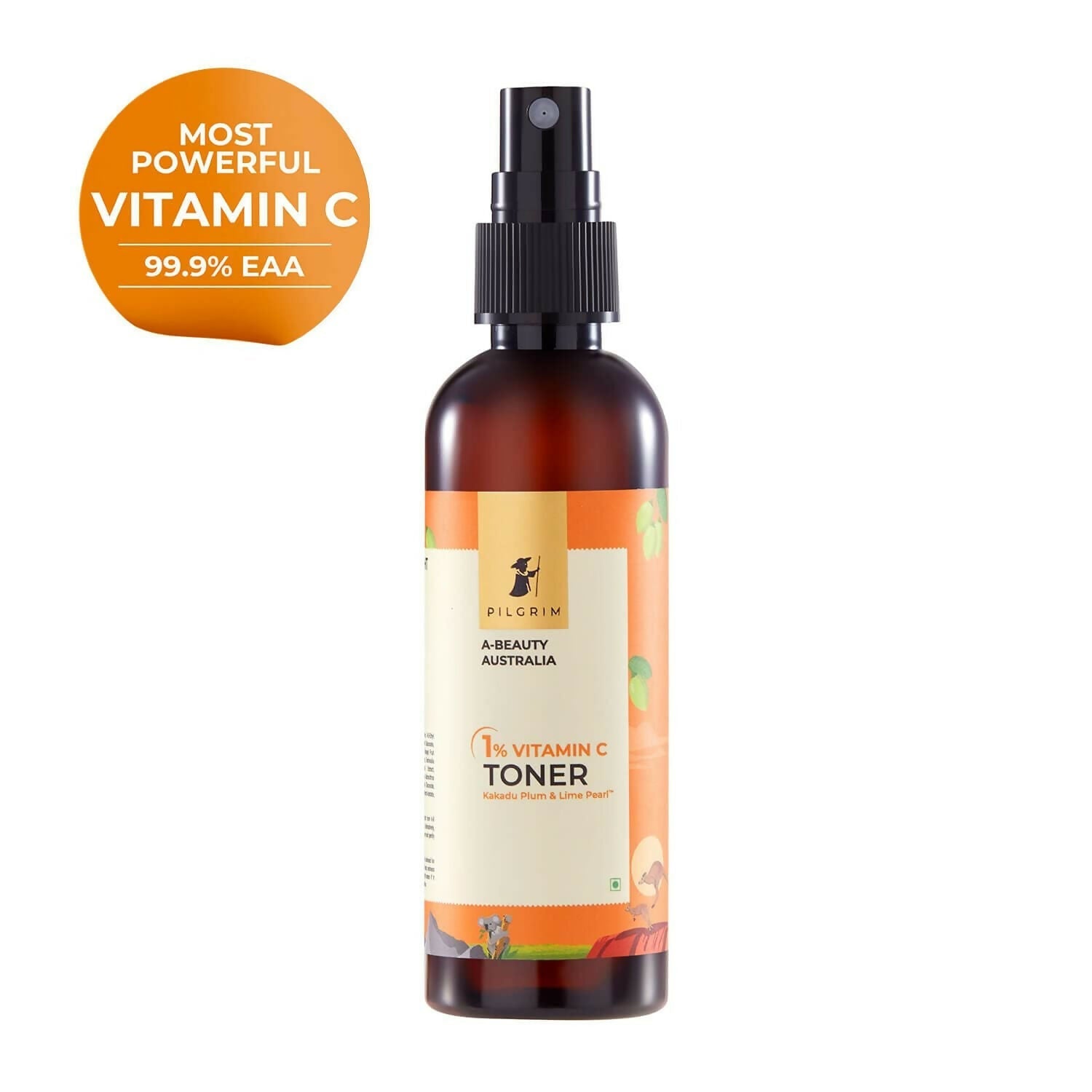 Pilgrim Australian 1% Vitamin C Toner with Kakadu Plum & Lime Pearl For Glowing Skin, Open Pores Tightening & Refining - Swadesiicart