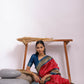 Vishnu Weaves Women's Red Soft Tussar Silk Zari Woven Saree with Blouse - Swadesiicart