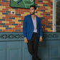 Teal Blue Smart-Casual Co-Ord Set by Hilo Design - Swadesiicart