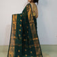 Exclusive Collection Beautiful Purssion Green Cotton Silk Woven Handloom Saree With Running Blouse Piece - Swadesiicart