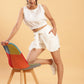 BohoJazz Wraparound Shorts with Blouson Crop Top Co-ords - Swadesiicart