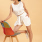 BohoJazz Wraparound Shorts with Blouson Crop Top Co-ords - Swadesiicart