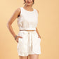 BohoJazz Wraparound Shorts with Blouson Crop Top Co-ords - Swadesiicart