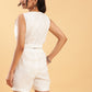 BohoJazz Wraparound Shorts with Blouson Crop Top Co-ords - Swadesiicart