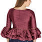Aastha Fashion Women's Wine Art Silk Bell Sleeves attire with Poly Cotton Lining Blouse