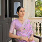 Vishnu Weaves Women's Purple Banarasi Silk Saree with Blouse - Swadesiicart