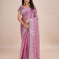 kasee Floral Zari Silk Blend Ready to Wear Saree | Swadesiicart
