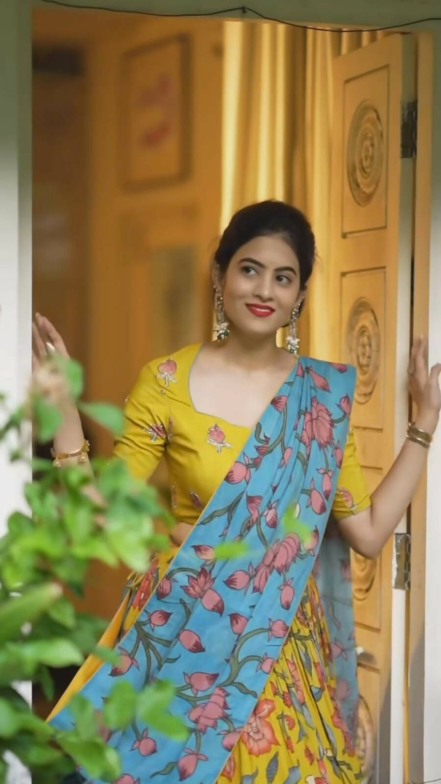 DEIANA'S Beautiful Pure Digital Print Weaving Lehengha Choli - Sky Blue | Swadesiicart