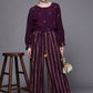 Ahalyaa Purple & Golden Printed Basic Jumpsuit - Swadesiicart