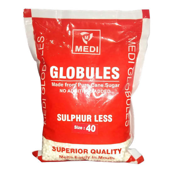 Medi Homeopathy Globules/ Blank Pellets (Size 40) | Swadesiicart