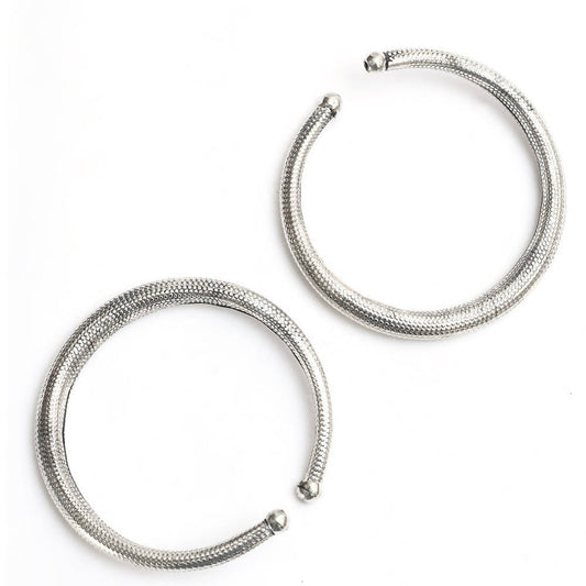Mominos Fashion Kamal Johar Oxidised Silver Anklets | Swadesiicart