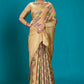 Beige Soft Organza Woven Design Saree with Unstitched Blouse Piece - Zaara