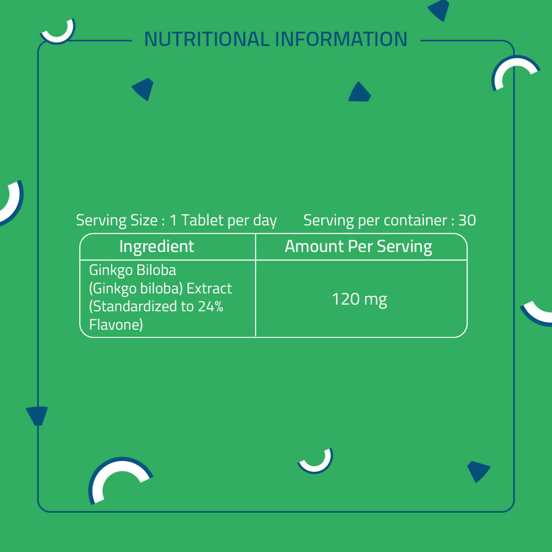 Laurik Foods Ginkgo Biloba 120 Mg Tablets | Swadesiicart