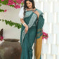 Beatitude Green Cotton Jacqaurd Border Tangail Handloom Saree