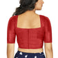 Aastha Fashion Women's Red Art Silk Designer Traditional Readymade Blouse