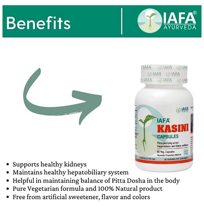 Iafa Ayuveda Kasini Veg Capsules | Swadesiicart