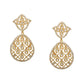 Jhallar Kundan and Diamond Dangler Earrings (Gold) - Ruby Raang - Swadesiicart