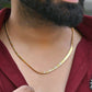 VOJ Dual Toned Self Designed Gold-Polished Chain For Men | Swadesiicart